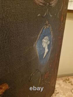 Old Painting, Oil on Canvas Flowers 19th Century