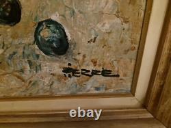 Old Painting Oil on Canvas Framed and Signed Still Life