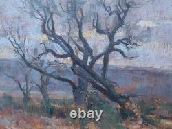 Old Painting, Oil on Canvas, French Barbizon School, Gilded Wood Frame, 19th Century