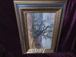 Old Painting, Oil on Canvas, French Barbizon School, Gilded Wood Frame, 19th Century