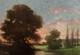 Old Painting Oil On Canvas Hst Barbizon School Romantic Countryside 19th Century