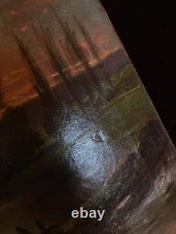 Old Painting Oil on Canvas HST Barbizon School Romantic Countryside 19th Century
