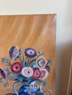 Old Painting Oil on Canvas J. B Maurice VECKER 1896-1998 Queen Marguerite 84