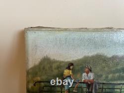 Old Painting Oil on Canvas J. B Maurice VECKER (1899-1988) Landscape