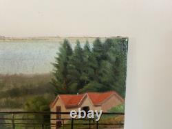 Old Painting Oil on Canvas J. B Maurice VECKER (1899-1988) Landscape