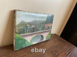 Old Painting Oil on Canvas J. B Maurice VECKER (1899-1988) Landscape