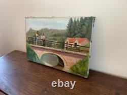 Old Painting Oil on Canvas J. B Maurice VECKER (1899-1988) Landscape