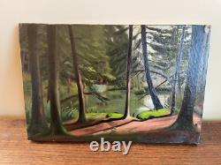 Old Painting Oil on Canvas J. B Maurice VECKER (1899-1988) Landscape 1932