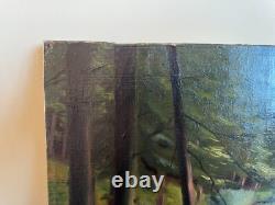 Old Painting Oil on Canvas J. B Maurice VECKER (1899-1988) Landscape 1932