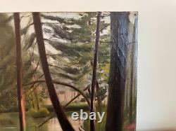 Old Painting Oil on Canvas J. B Maurice VECKER (1899-1988) Landscape 1932