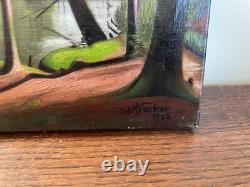 Old Painting Oil on Canvas J. B Maurice VECKER (1899-1988) Landscape 1932