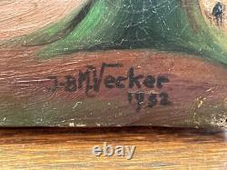 Old Painting Oil on Canvas J. B Maurice VECKER (1899-1988) Landscape 1932