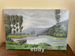 Old Painting Oil on Canvas J. B Maurice VECKER (1899-1988) Remiremont