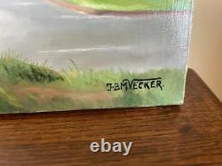 Old Painting Oil on Canvas J. B Maurice VECKER (1899-1988) Remiremont