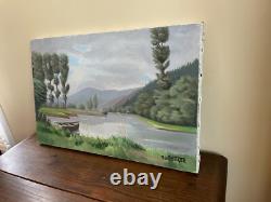 Old Painting Oil on Canvas J. B Maurice VECKER (1899-1988) Remiremont