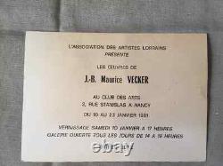Old Painting Oil on Canvas J. B Maurice VECKER (1899-1988) Remiremont