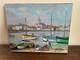 Old Painting Oil On Canvas J. B Maurice Vecker 1899-1988 Small Fishing Port