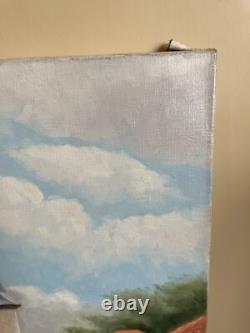 Old Painting Oil on Canvas J. B. Maurice VECKER (1899-1988) St. Sulpice Church