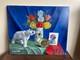 Old Painting Oil On Canvas J. B Maurice Vecker (1899-1988) Still Life