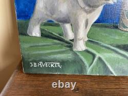 Old Painting Oil on Canvas J. B Maurice VECKER (1899-1988) Still Life