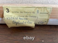 Old Painting Oil on Canvas J. B Maurice VECKER (1899-1988) Still Life