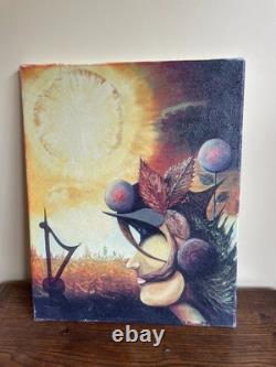 Old Painting Oil on Canvas J Dupont (20th century) The Autumn Carnival