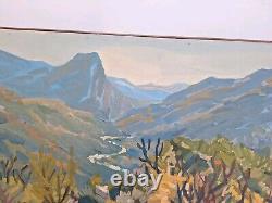 Old Painting Oil on Canvas Landscape Nature Trees, Framed Corsica