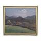 Old Painting Oil On Canvas Landscape Trees View Of A Farm In The Countryside