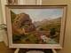 Old Painting Oil On Canvas Landscape And Goats Signed And Dated