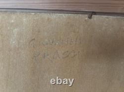 Old Painting Oil on Canvas Landscape by Giovanni Prassi (Naples 1945) Painting