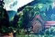 Old Painting Oil On Canvas Landscape Of The Vosges Signed Neveu 1940s
