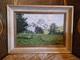 Old Painting, Oil On Canvas Mountain Landscape Signed Houriet
