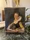 Old Painting, Oil On Canvas Portrait Of A Woman