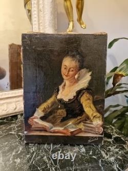 Old Painting, Oil on Canvas Portrait of a Woman
