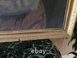 Old Painting Oil on Canvas Portrait of a Woman