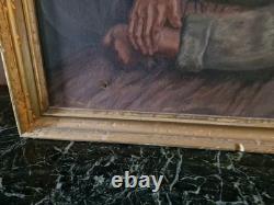 Old Painting Oil on Canvas Portrait of a Woman