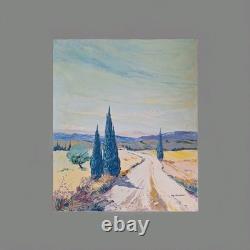 Old Painting Oil on Canvas Provence Landscape Nature Trees Signed Painting