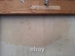 Old Painting Oil on Canvas Provence Landscape Old Mill in Verbier