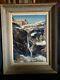 Old Painting Oil On Canvas Pyrenees Mountain The Cirque Of Gavarnie 20th Century