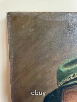 Old Painting Oil on Canvas R. De Bra (Early 20th Century) Portrait