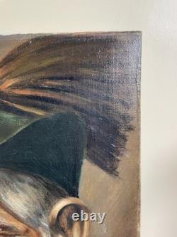 Old Painting Oil on Canvas R. De Bra (Early 20th Century) Portrait