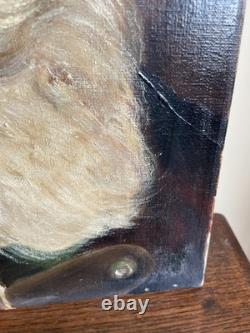 Old Painting Oil on Canvas R. De Bra (Early 20th Century) Portrait