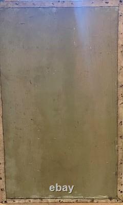 Old Painting Oil on Canvas Reims Mill 1942 signed Bern French Art WW2