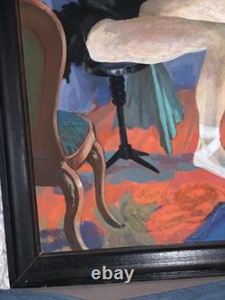 Old Painting Oil on Canvas Signed Alexei Krassavine Russian Painter