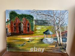 Old Painting Oil on Canvas UNKNOWN (early 20th century) park