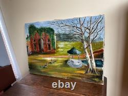 Old Painting Oil on Canvas UNKNOWN (early 20th century) park