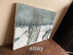 Old Painting Oil on Canvas VAN WAAS (early 20th century) Landscape