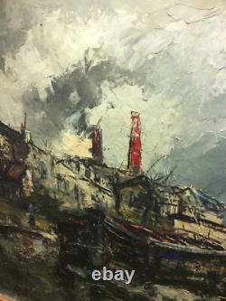 Old Painting Oil on Canvas by Stephane H. C Gourjon