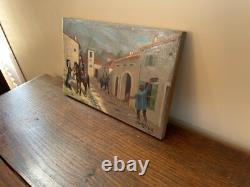 Old Painting Oil on Panel J. B M VECKER (1899-1988) Scene from the Napoleonic Era