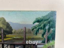 Old Painting Oil on Panel J. B Maurice VECKER (1899-1988) Lock